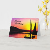 ハッピーバースデーのファインアートの航行カード カード (黄色い花)