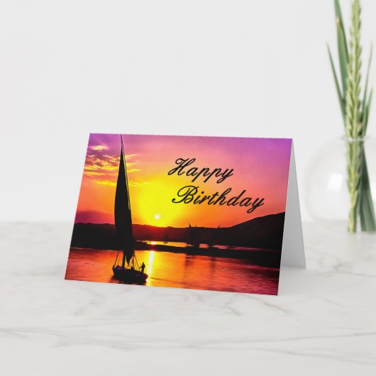 ハッピーバースデーのファインアートの航行カード カード (正面)