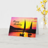 ハッピーバースデーのファインアートの航行カード カード (黄色い花)