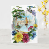 ハッピーバースデーのファンタジーカード カード (黄色い花)