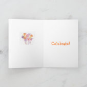 ハッピーバースデーのフェスティバルの蝋燭 カード (内部)