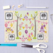 ハッピーバースデーのフクロウ 薄葉紙 (クラフト)