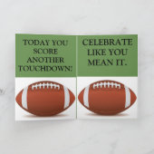 ハッピーバースデーのフットボールカード カード (内部)