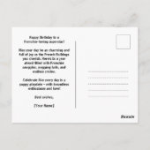 ハッピーバースデーのフレンチキーのジャングルの子犬 ポストカード (裏面)