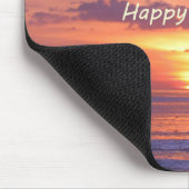 ハッピーバースデーのフロリダのビーチの日没 マウスパッド (コーナー)