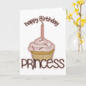 ハッピーバースデーのプリンセス カード (黄色い花)