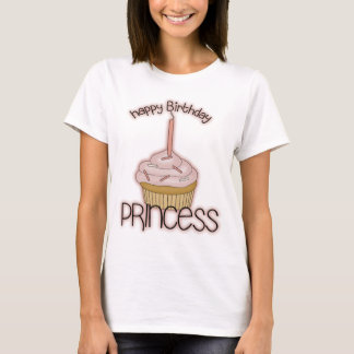 ハッピーバースデーのプリンセス Tシャツ