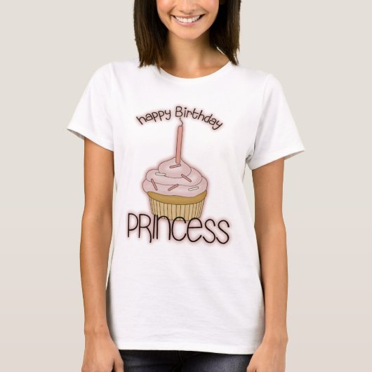ハッピーバースデーのプリンセス Tシャツ (正面)