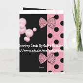 ハッピーバースデーのプードル カード (裏面)