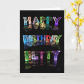 ハッピーバースデーのベティカード カード (黄色い花)