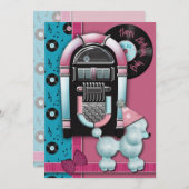 ハッピーバースデーのベビーのパーティの招待状 招待状 (正面/裏面)