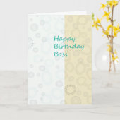 ハッピーバースデーのボス カード (黄色い花)