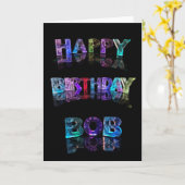 ハッピーバースデーのボブカード カード (黄色い花)