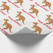 ハッピーバースデーのママおよびJoey ラッピングペーパー (角)