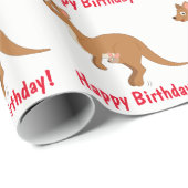 ハッピーバースデーのママおよびJoey ラッピングペーパー (ロールコーナー)