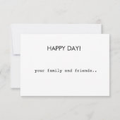 ハッピーバースデーのモダンで贅沢でエレガントなカスタム 出欠カード (裏面)