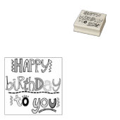 ハッピーバースデーのユーカラフル誕生日 ラバースタンプ (押印)