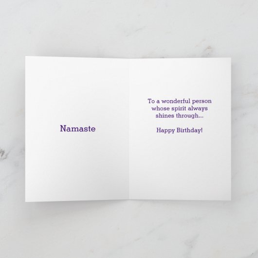 ハッピーバースデーのヨガの女の子! -ヨガの熱狂者 カード (内部)