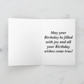 ハッピーバースデーのヨークシャテリアのバースデー・カード カード (内部)