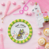 ハッピーバースデーのヨークシャーテリア犬のパーティー ペーパープレート (パーティー)