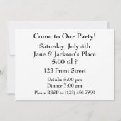 ハッピーバースデーのリス 招待状 (裏面)