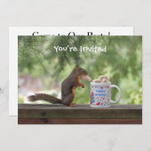 ハッピーバースデーのリス 招待状 (正面/裏面)