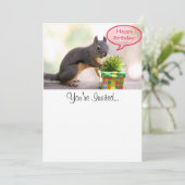 ハッピーバースデーのリス 招待状 (スタンド正面)