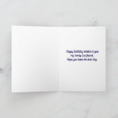 ハッピーバースデーのレオの星座の星の印 カード (内部)