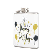 ハッピーバースデーのレタリング フラスク (左)