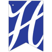 ハッピーバースデーのロイヤルブルーおよび白 バンティングフラッグ (第2の旗)