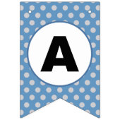 ハッピーバースデーのロケットの船のブルーグレーの旗布の旗 バンティングフラッグ (第3の旗)