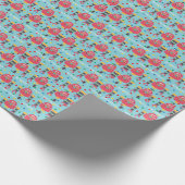 ハッピーバースデーのロボットパターン ラッピングペーパー (角)