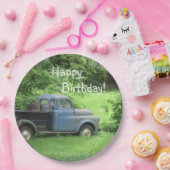 ハッピーバースデーのヴィンテージのトラック ペーパープレート (パーティー)
