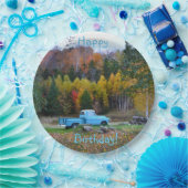 ハッピーバースデーのヴィンテージのトラック ペーパープレート (パーティー)