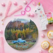 ハッピーバースデーのヴィンテージのトラック ペーパープレート (パーティー)