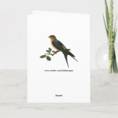 ハッピーバースデーのヴィンテージのフランスのな鳥のコラージュ カード (裏面)