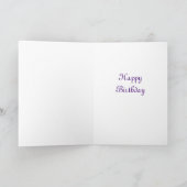 ハッピーバースデーのヴィンテージのフランスのな鳥のコラージュ カード (内部)