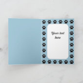 ハッピーバースデーの三色のコーギー カード (内部)