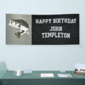 ハッピーバースデーの低音の魚釣りの人の旗 横断幕 (トレードショー)