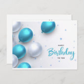 ハッピーバースデーの作成 ポストカード (正面/裏面)