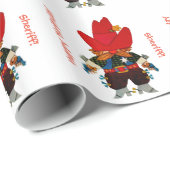 ハッピーバースデーの保安官のギフト用包装紙 ラッピングペーパー (ロールコーナー)