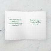 ハッピーバースデーの兄弟! 古いタイヤの振動 カード (内部)