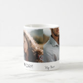 ハッピーバースデーの写真のパーソナライズなカップル コーヒーマグカップ (中央)