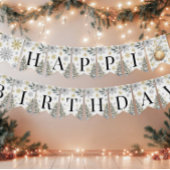 ハッピーバースデーの冬のバンティングバナー バンティングフラッグ