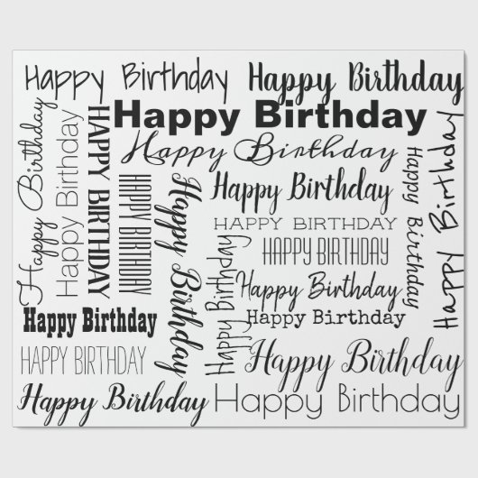 ハッピーバースデーの包装紙 ラッピングペーパー (フラット)