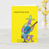 ハッピーバースデーの友達カード カード (黄色い花)