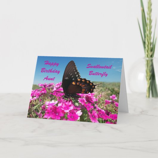 ハッピーバースデーの叔母さん カード (正面)