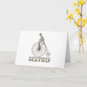 ハッピーバースデーの古い荒れ カード (黄色い花)