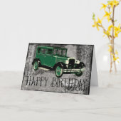 ハッピーバースデーの古いCHAP カード (黄色い花)