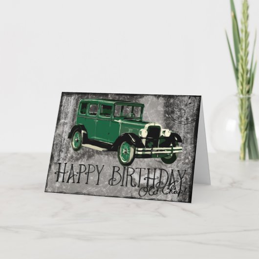 ハッピーバースデーの古いCHAP カード (正面)